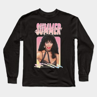 Donna Summer / Retro Style Fan Art Design Long Sleeve T-Shirt